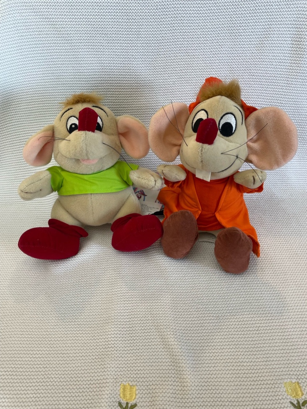 Disney Cinderella Gus & Jaq Plush Set 7” Disney Store Mice Stuffed Animals WT